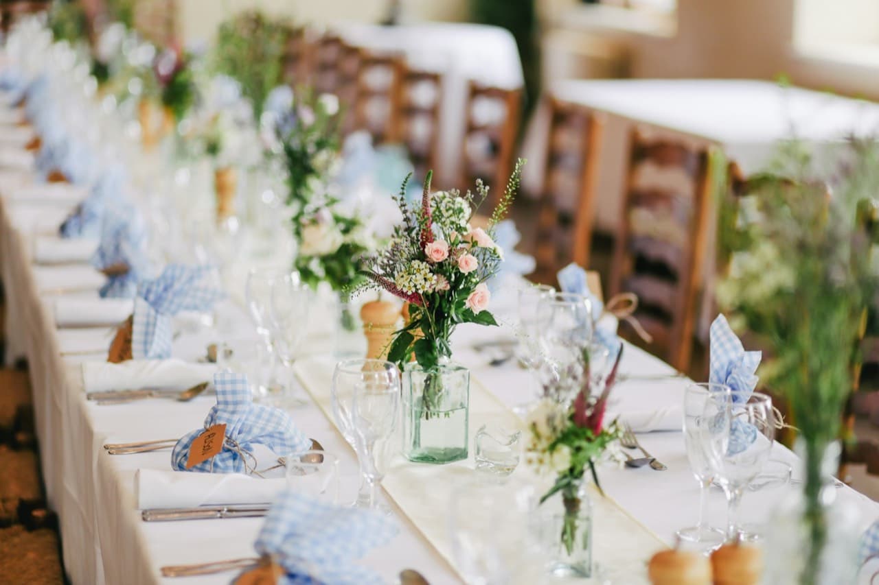 Couple at a luxury beachfront destination wedding ceremony