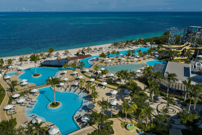 Pool Terrace — reception wedding venue at Dreams Natura Resorts & Spa, Mexico