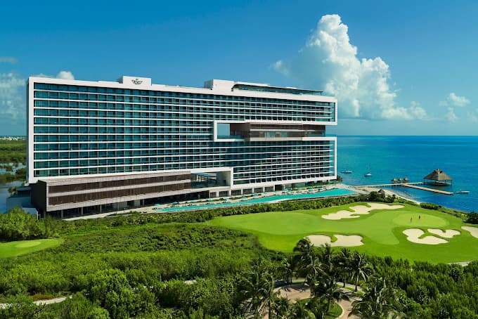 Ocean View Terrace — cocktail wedding venue at Dreams Vista Cancun Golf & Spa, Mexico