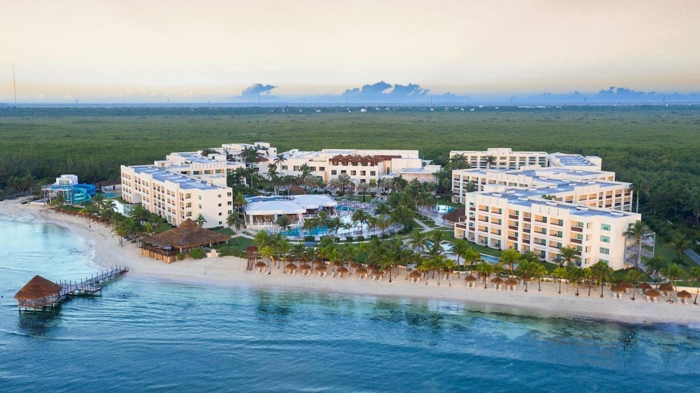 Infinity Pool Terrace — reception wedding venue at Hyatt Ziva Riviera Cancun, Mexico