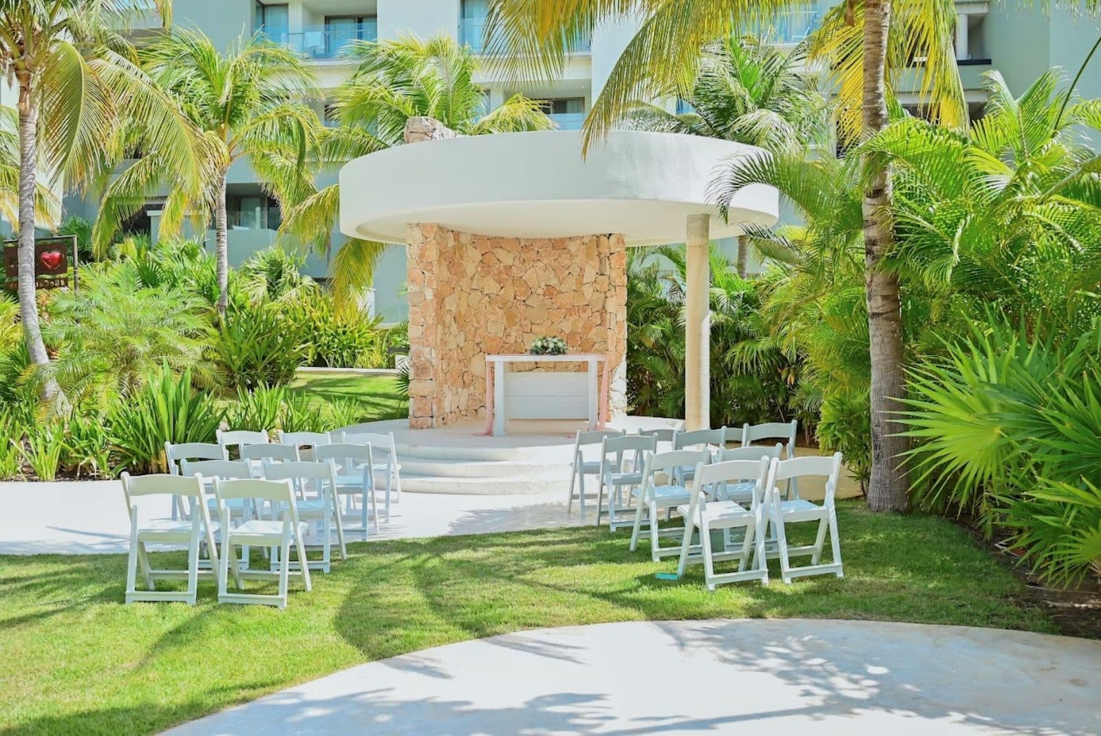 Garden Gazebo — ceremony venue at Catalonia Grand Costa Mujeres