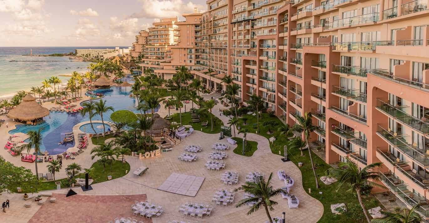 Sunset Terrace — reception venue at Grand Fiesta Americana Coral Beach Cancun