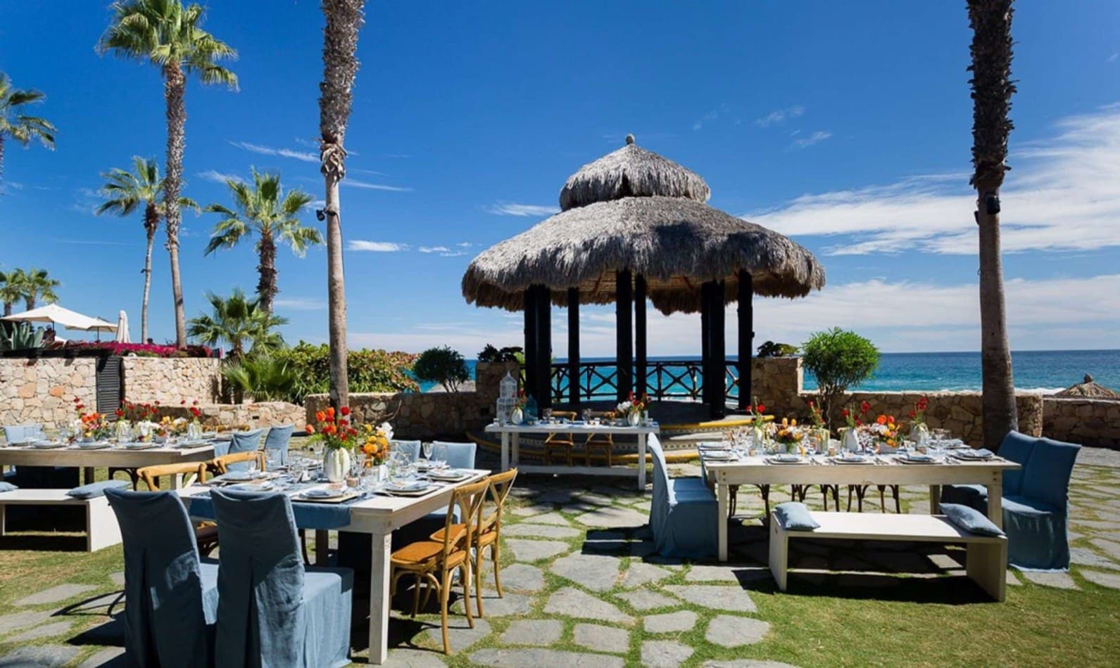 Palapa Fiesta — reception venue at Hacienda del Mar Los Cabos