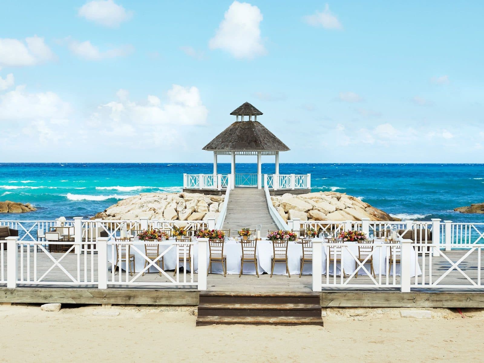 Ocean Gazebo Decks — reception venue at Hyatt Zilara Rose Hall