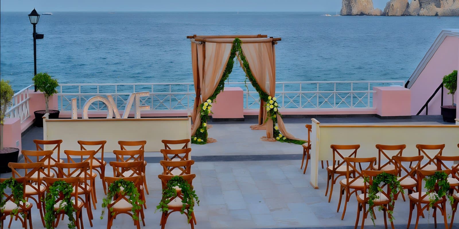 Oceanfront Terrace — reception venue at Pueblo Bonito Los Cabos