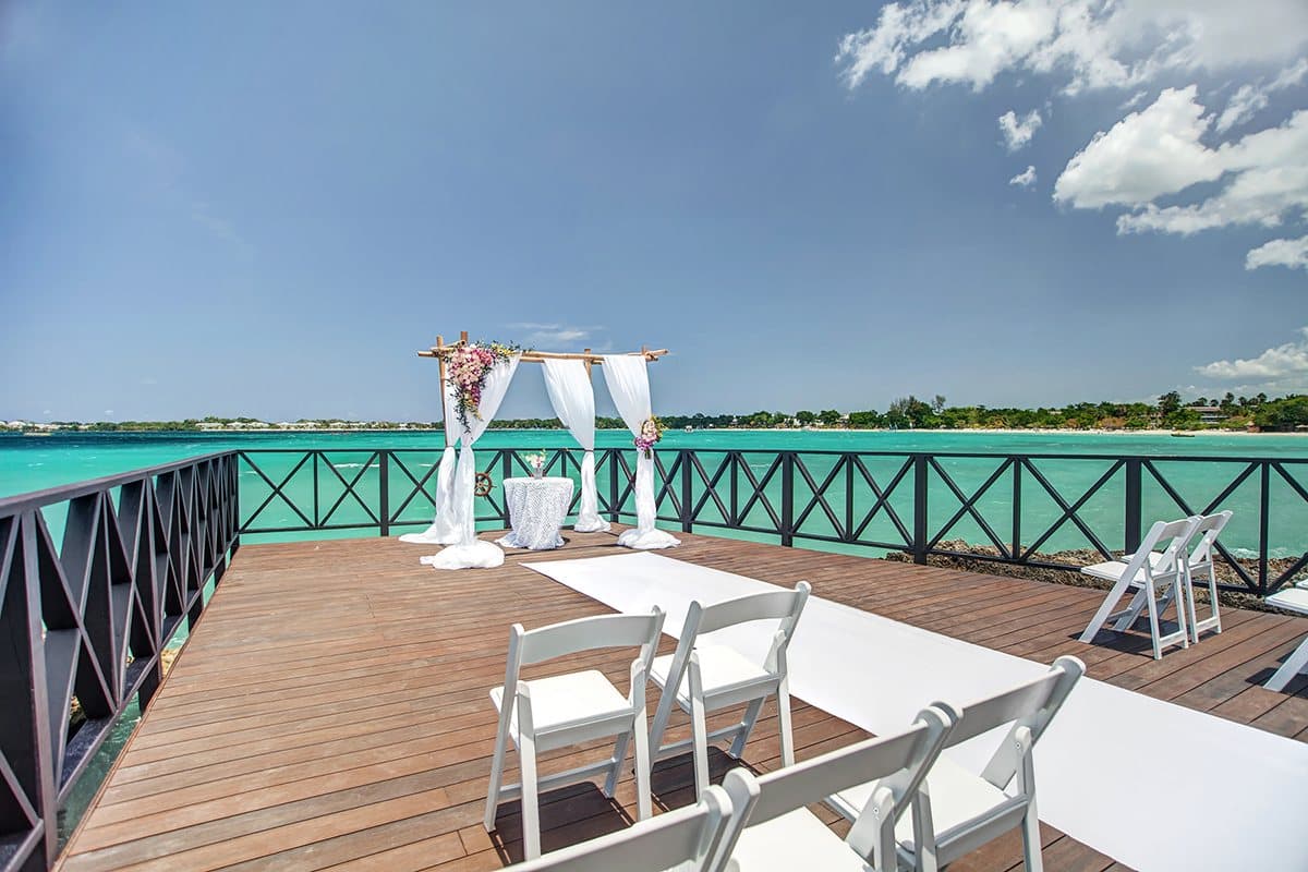 Chairman Ocean Pier — ceremony venue at Royalton Negril