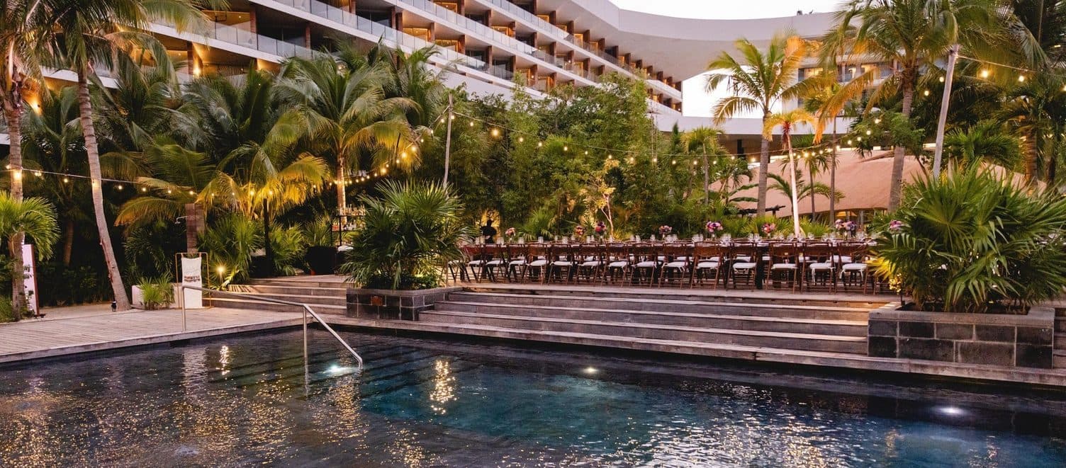 Pool Terrace — reception venue at Secrets Moxché Playa del Carmen
