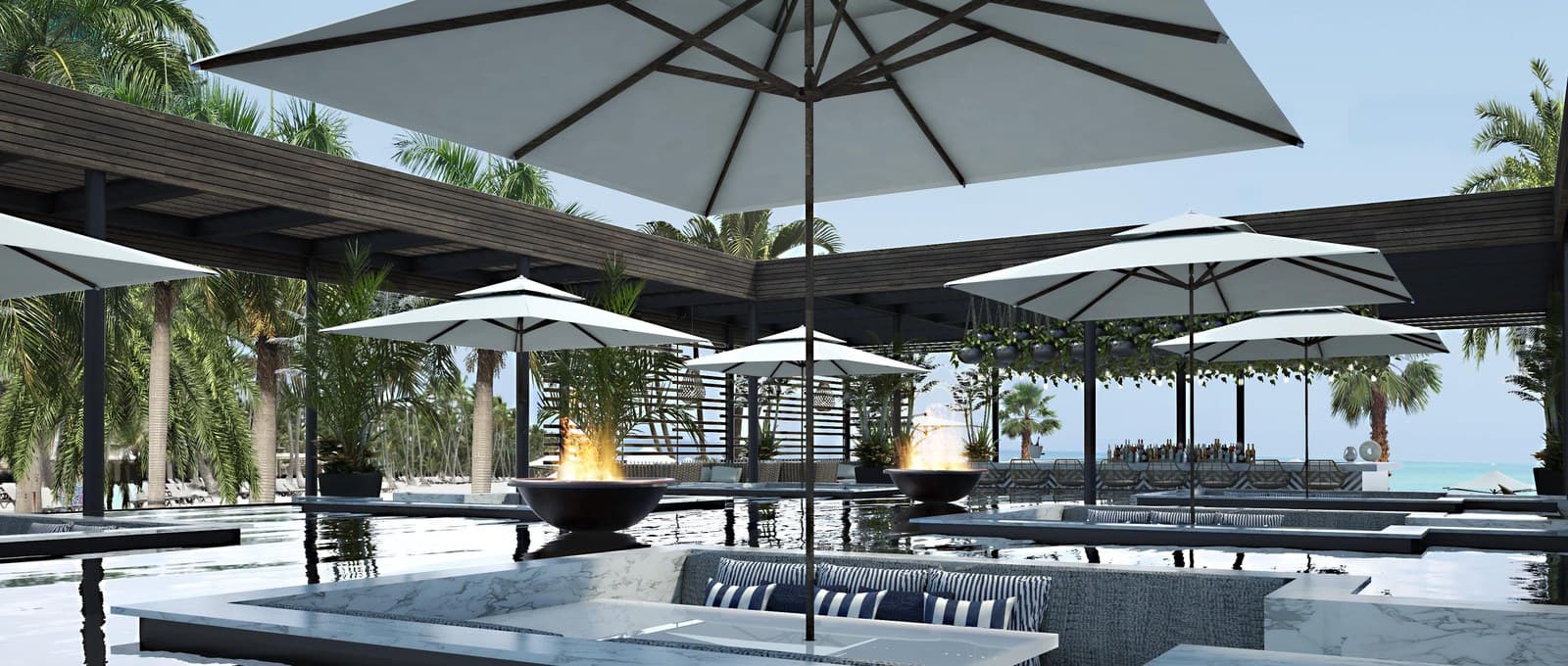 Privilege Pool — cocktail venue at SLS Playa Mujeres